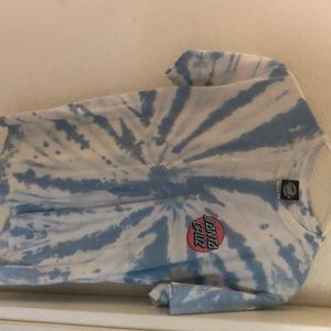 tie-dye blue santa cruz shirt